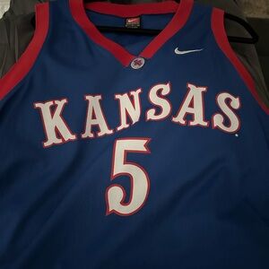 Nike Elite Team Blue University of Kansas Jersey with Red Trim (Size L)
